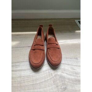 Kelsi Dagger Brooklyn Lens Suede Loafers Orange Cinnamon Women's‎ Size 8- New
